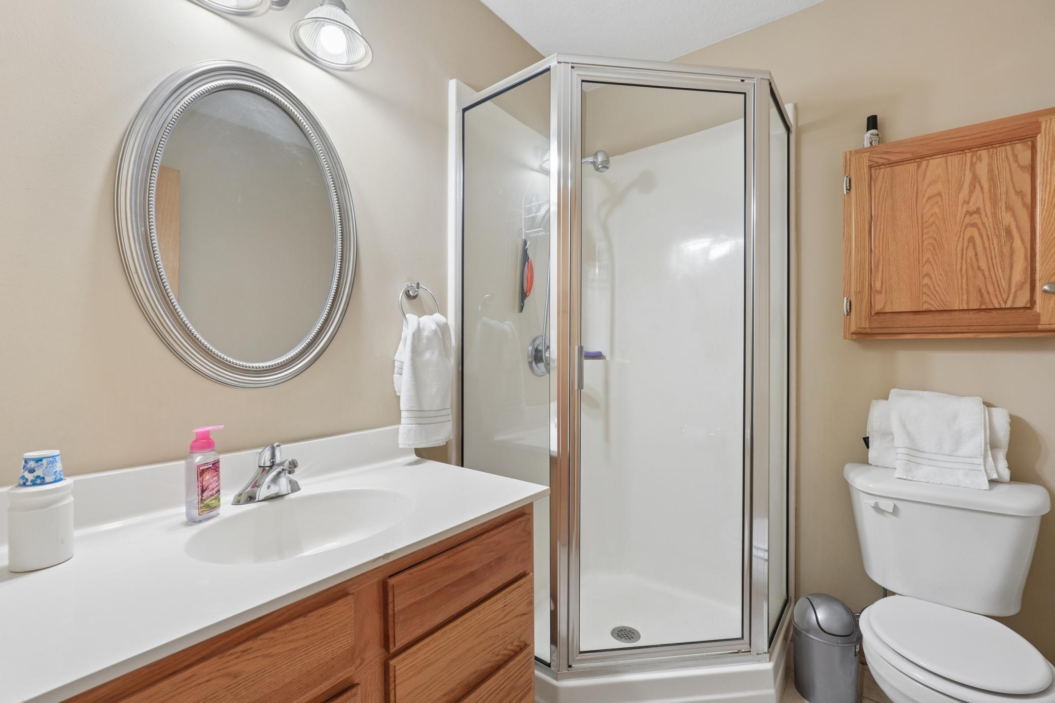 Lower level 3/4 bath.