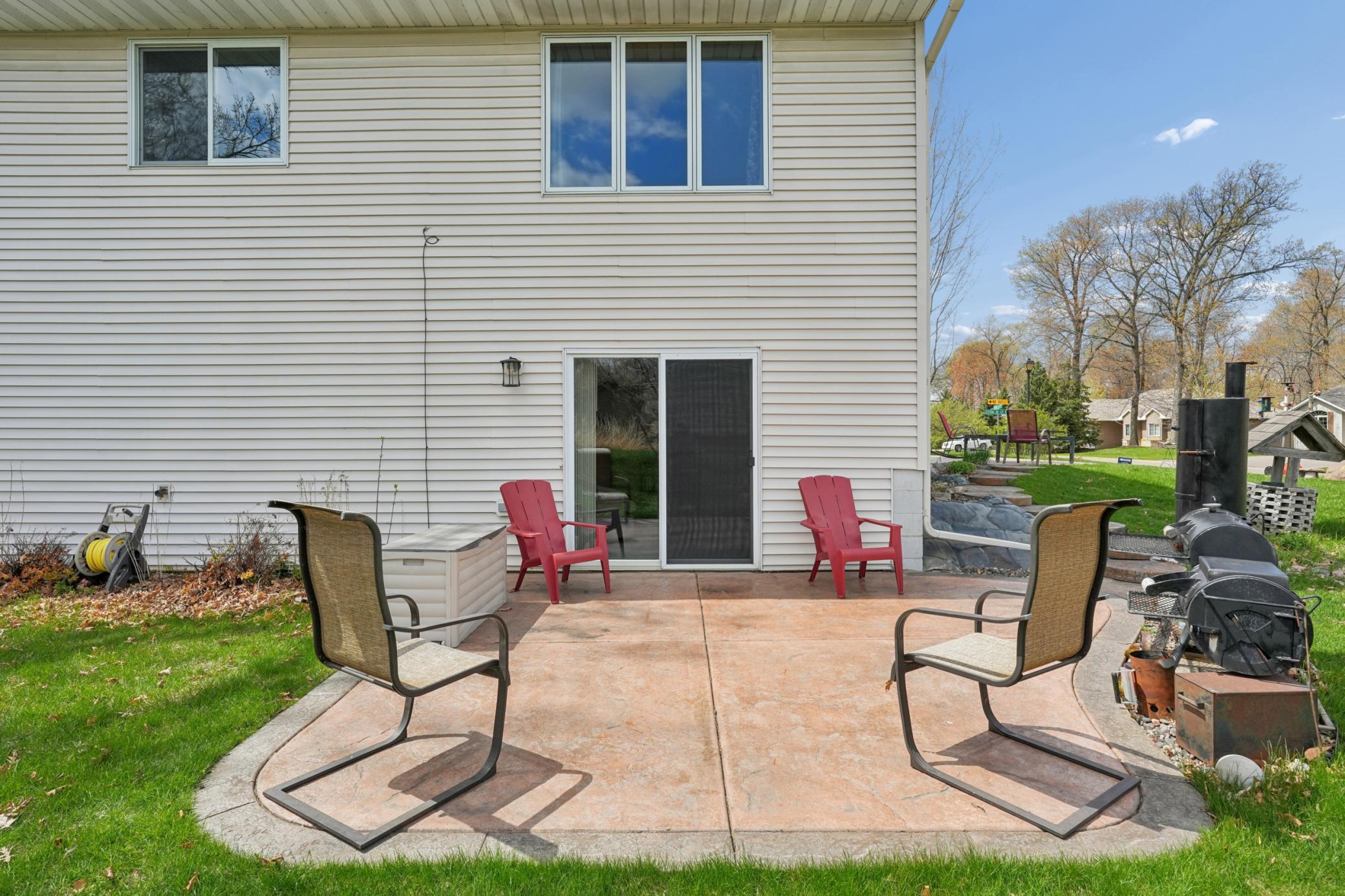 Walk-out from lower level family room.