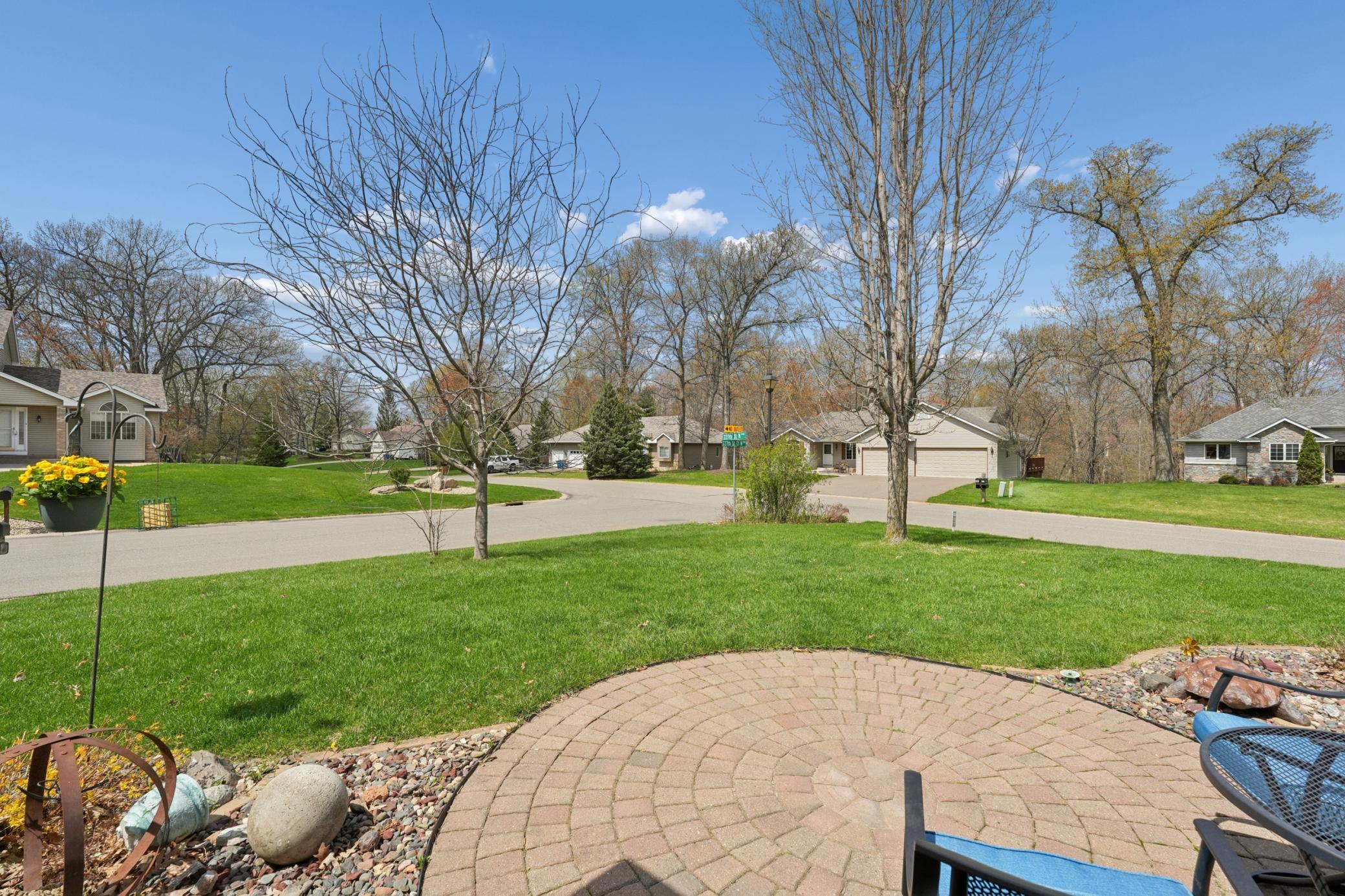 Unique patio for people watching.