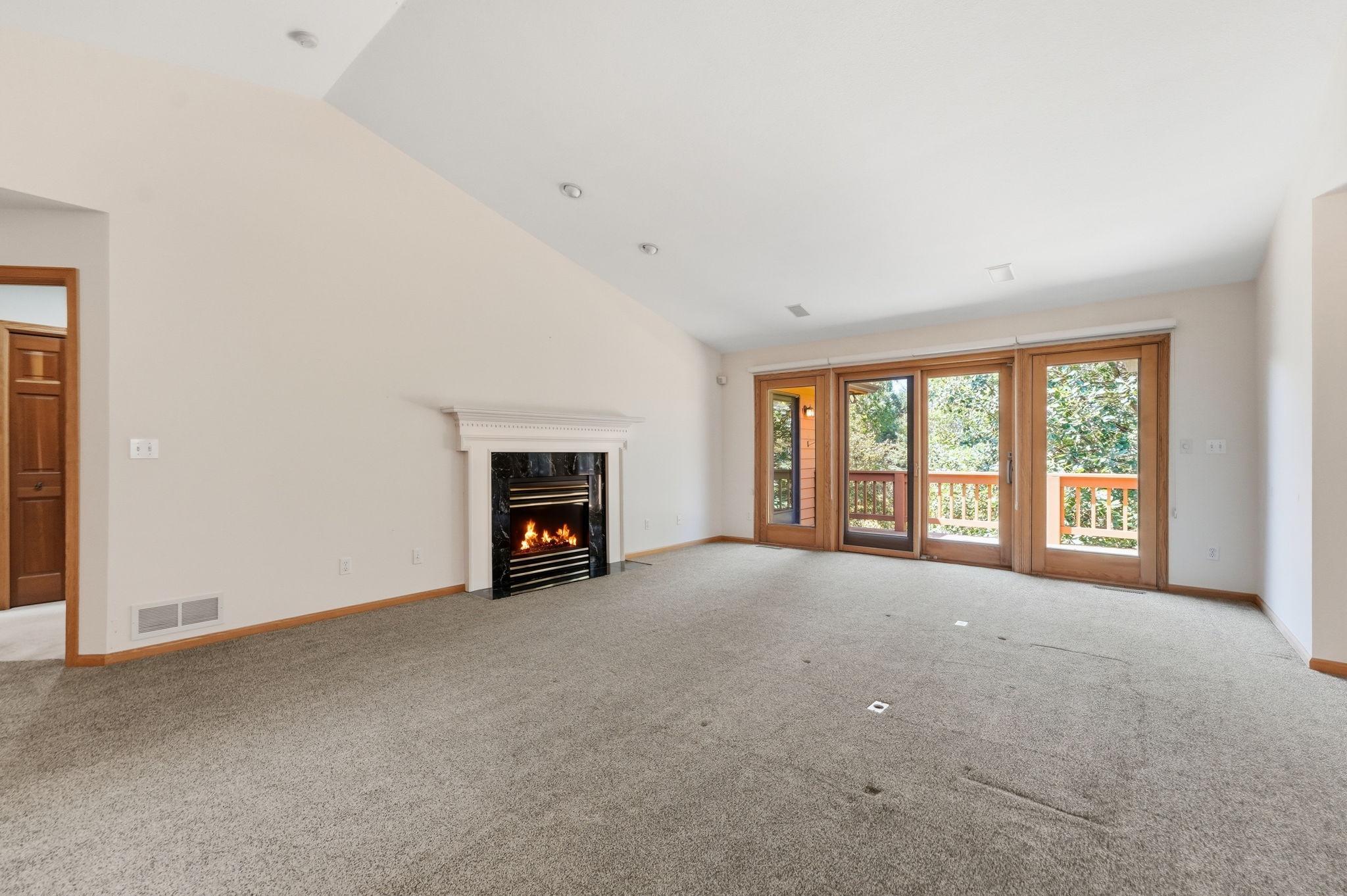Living Room with walk out to the deck
