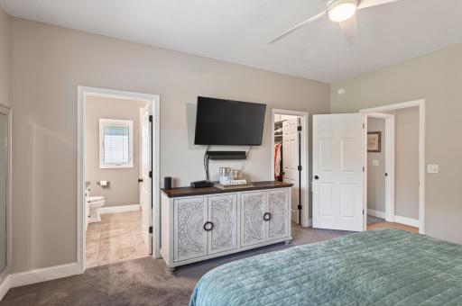 Primary Bedroom with bathroom & walk in closet