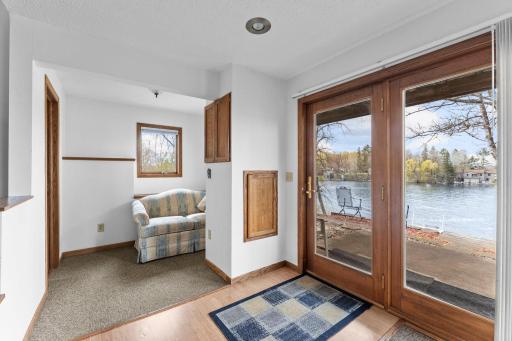 Walkout to the patio from here. Reading nook where couch is.
