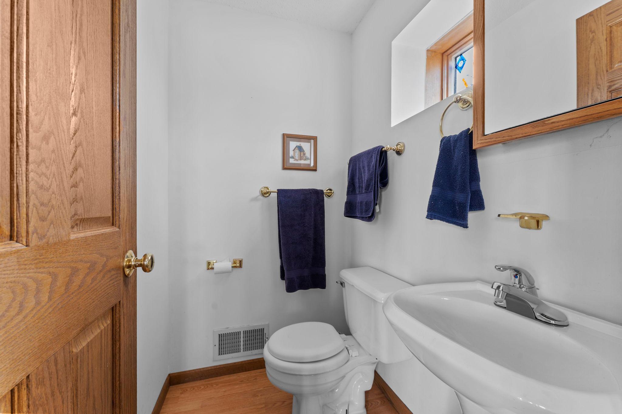 1/2 bath on lower level