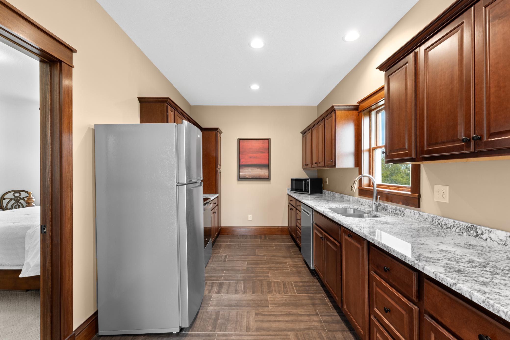 Abundant cupboard and counter space