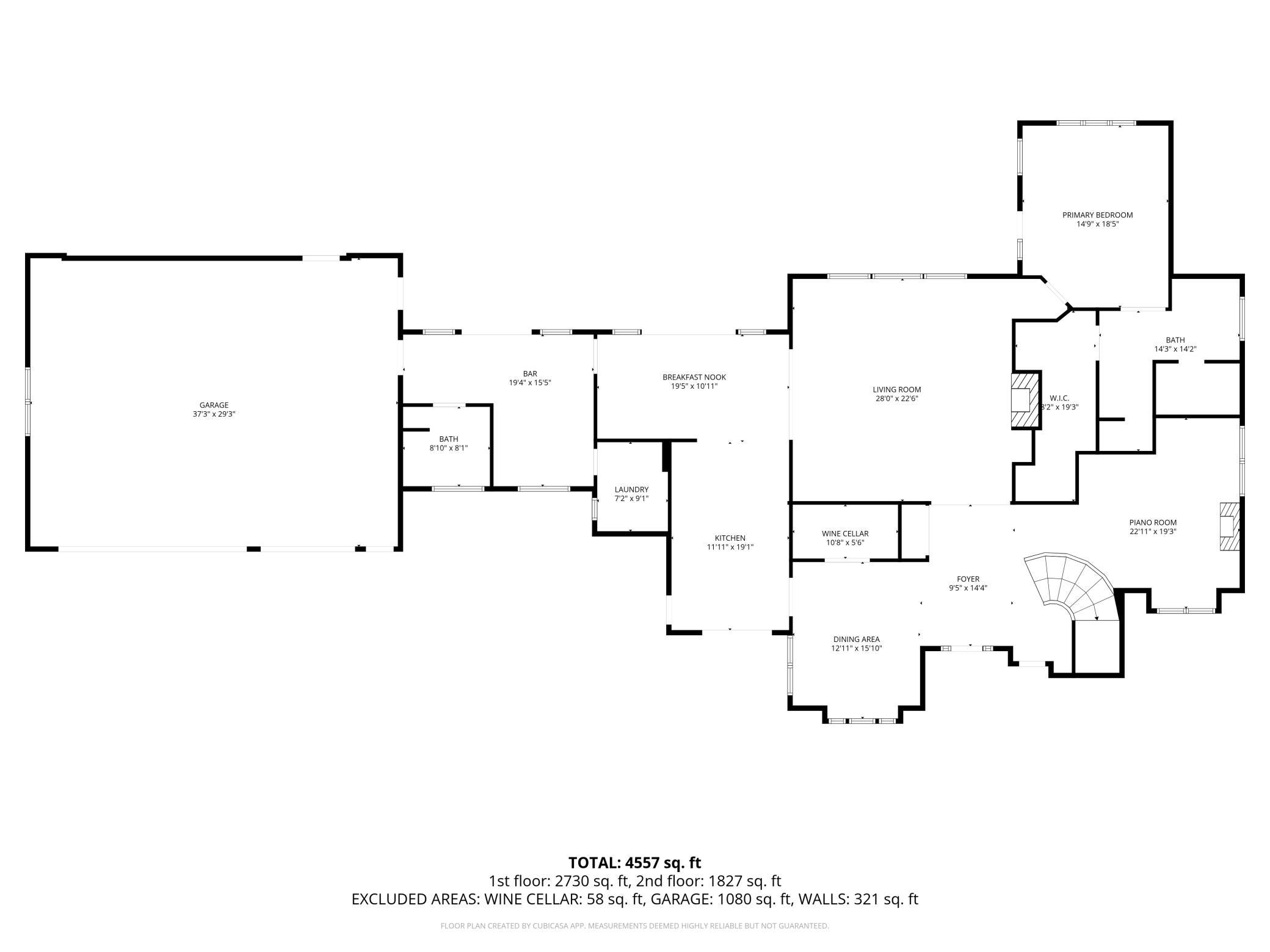 Main level floor plan (without appartment scan)
