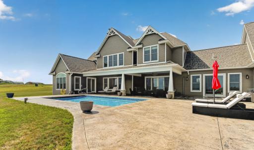 Main house, primary and guest house all have private access to the patio, pool and hot tub