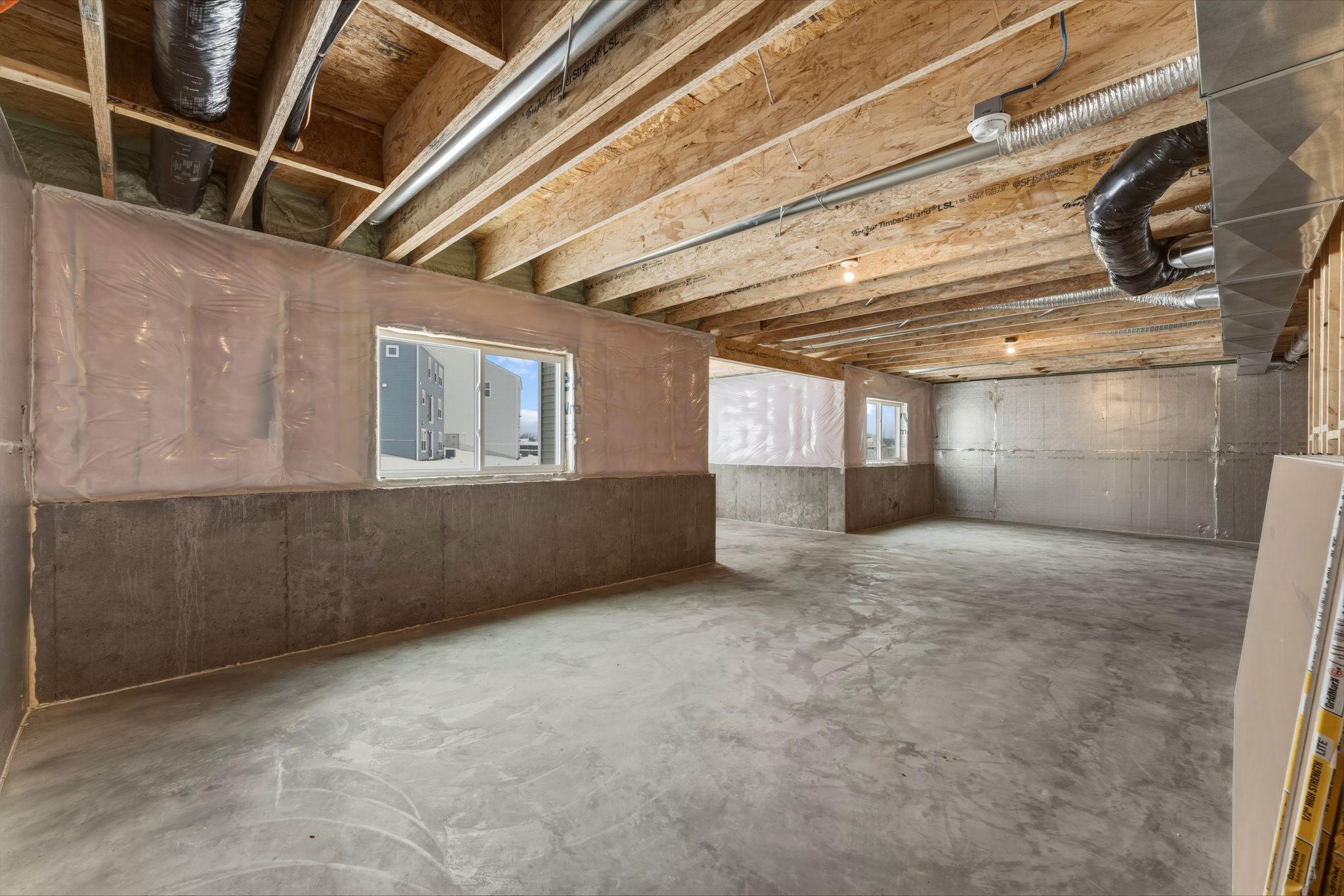 Unfinished Basement w/ Plenty of Room to Grow