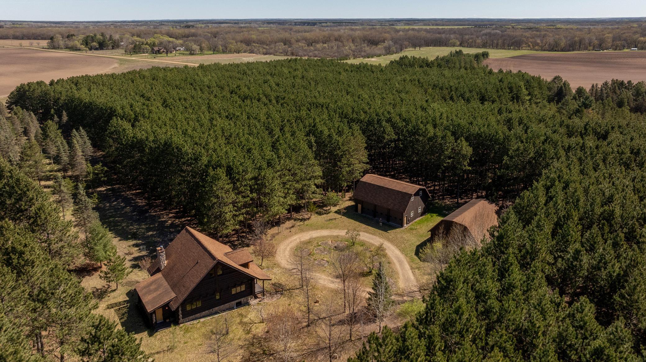 Log Home on 40 Acres with out buildings