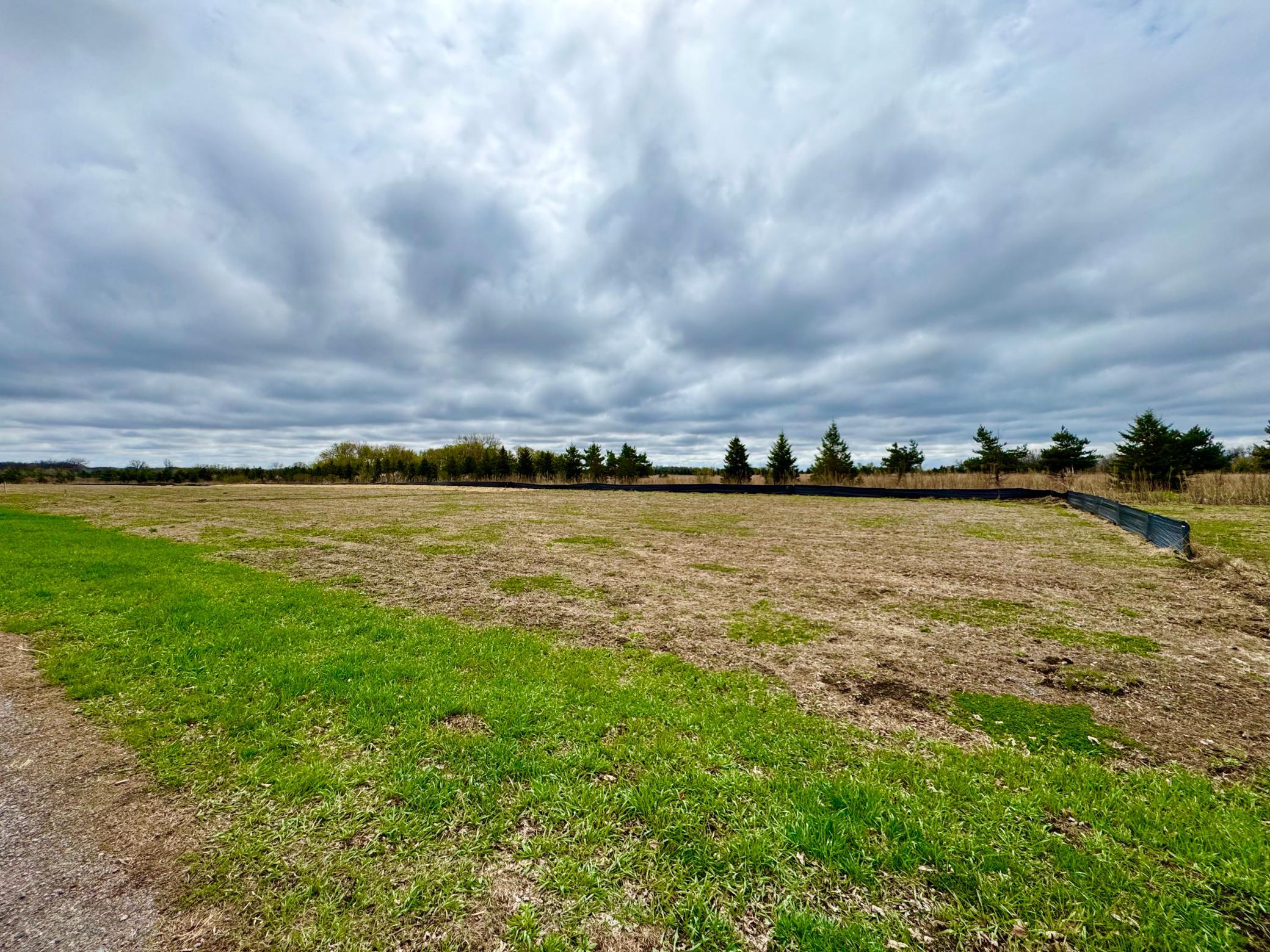 Spring view of lot 7.