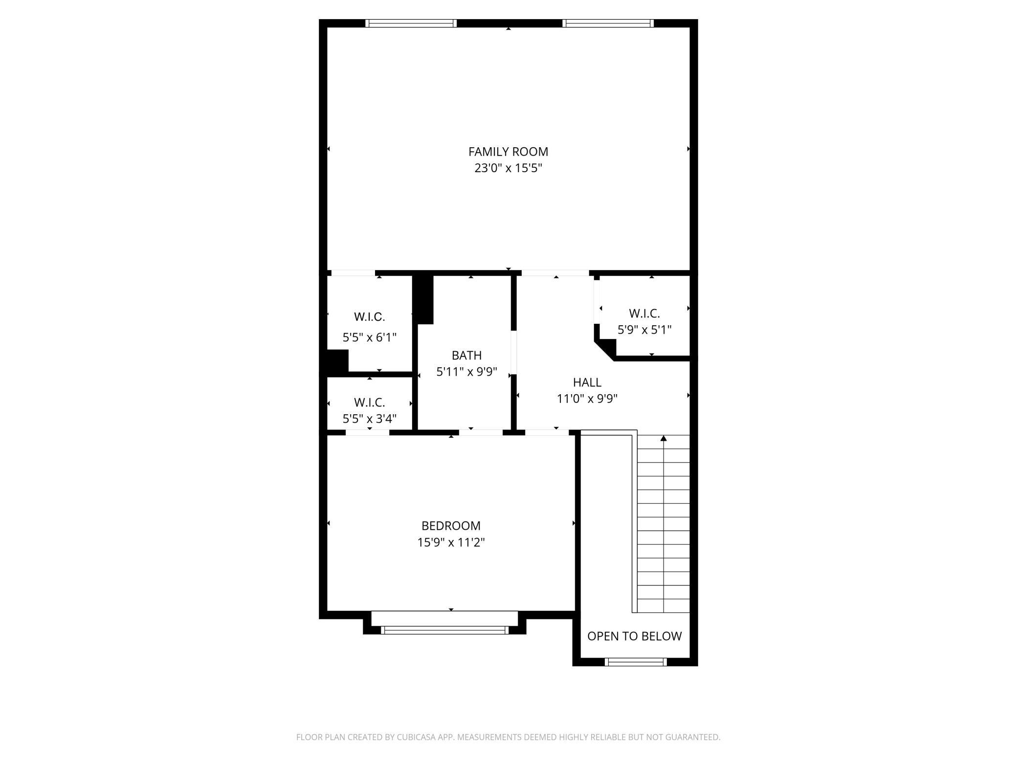 Upstairs floor plan