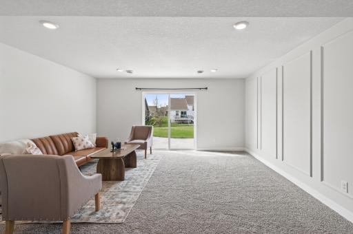 Light-filled lower level with walkout access and flexible living space.