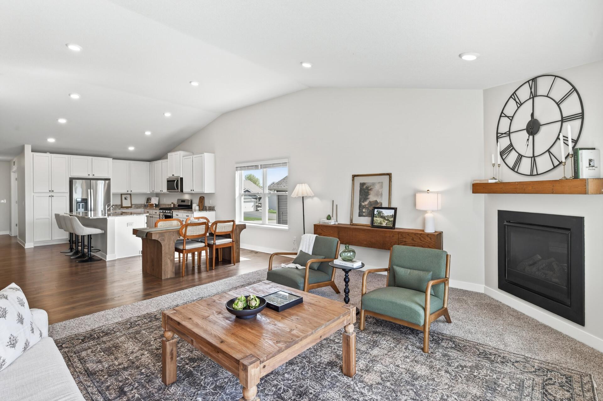 Open-concept main level designed for comfortable everyday living and entertaining.
