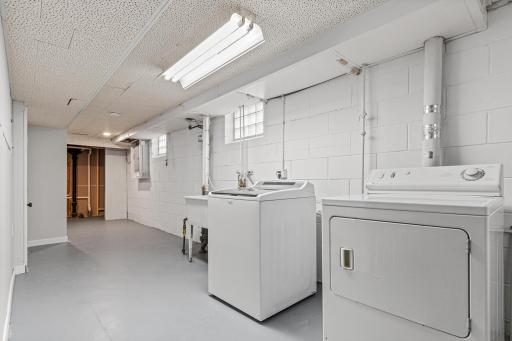 Laundry and storage - lower level