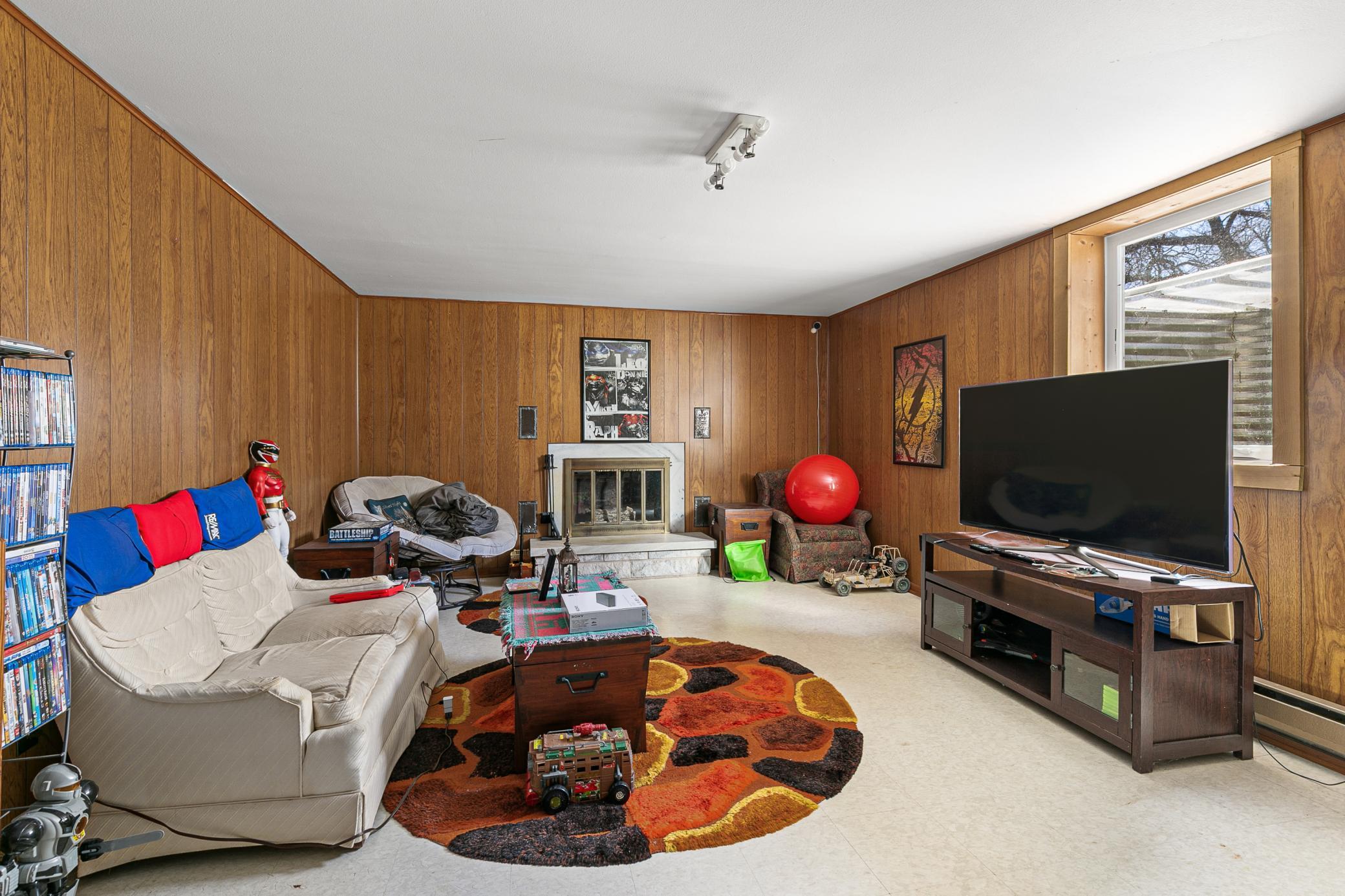 Lower Level Family room with egress