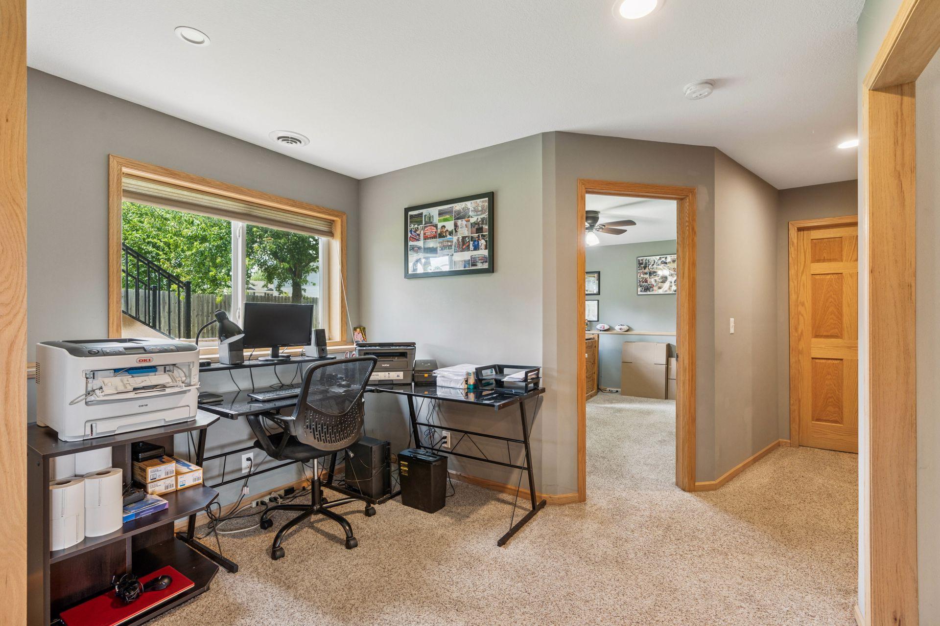 Great office nook in the lower level!