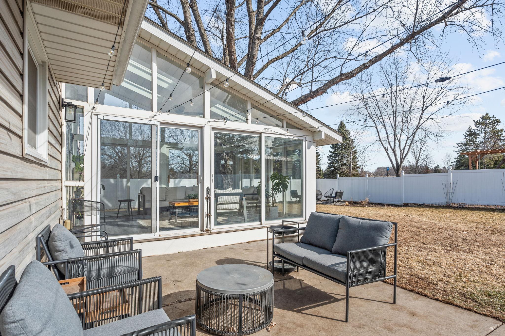 Patio outside the sunroom