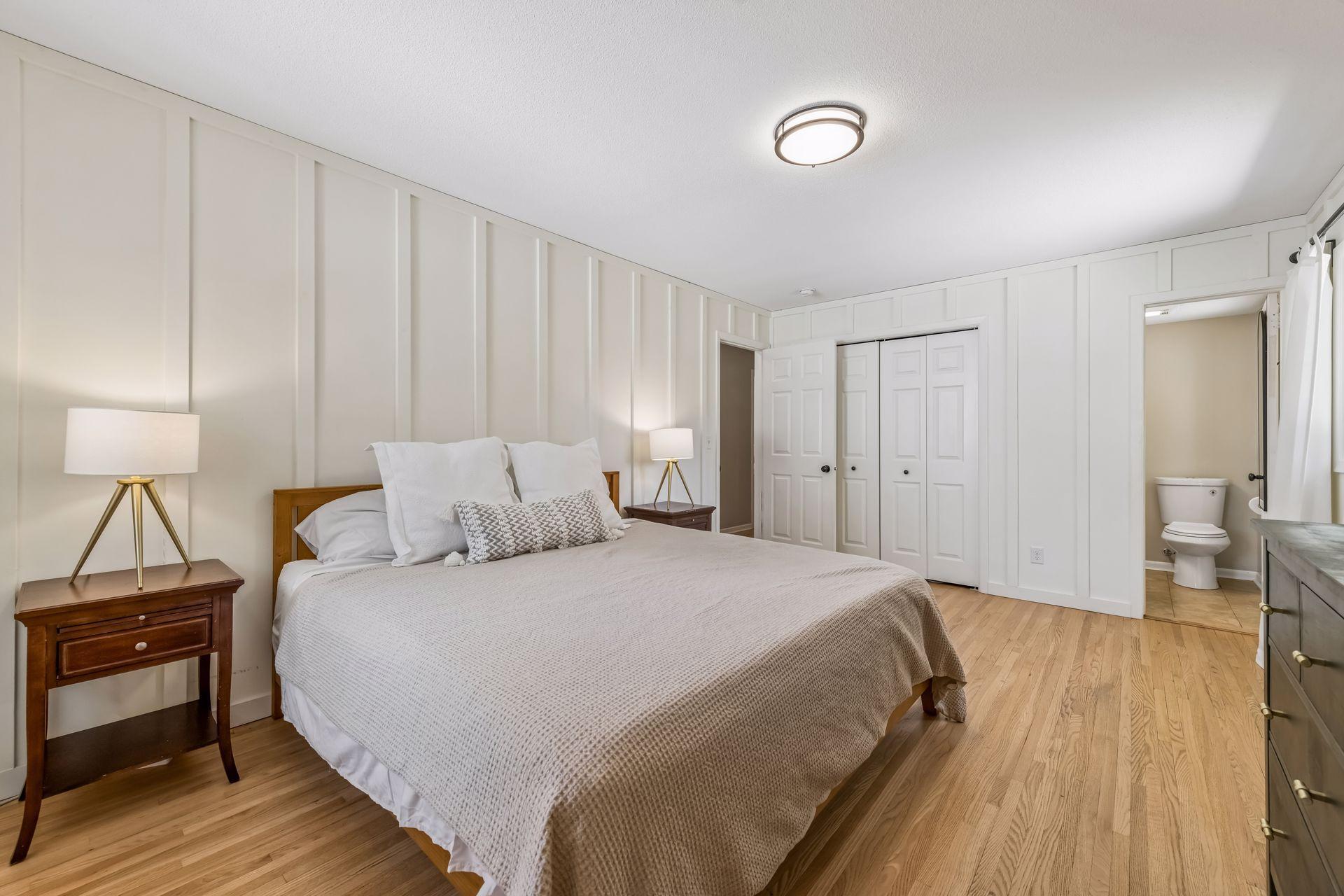 Primary bedroom with ensuite 3/4 bathroom