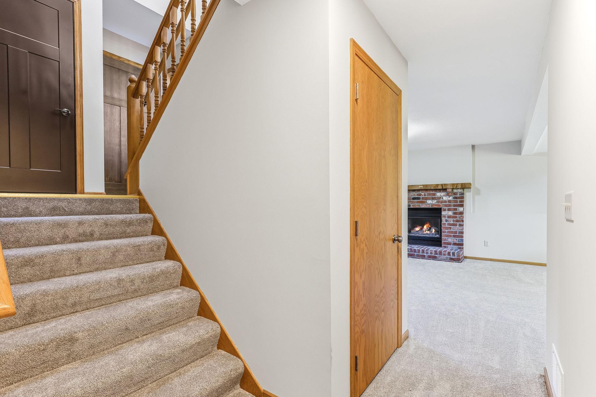 Spacious lower level featuring spacious family room, third bedroom and second bathroom.