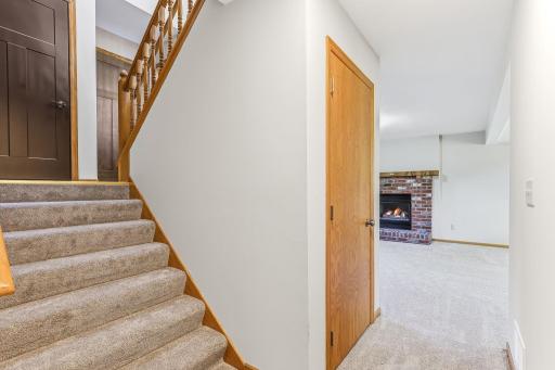 Spacious lower level featuring spacious family room, third bedroom and second bathroom.
