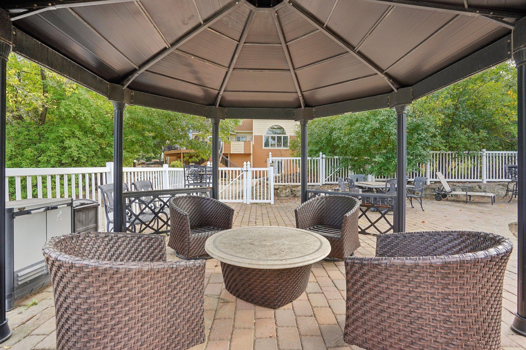 One of two gazebos located on the property.
