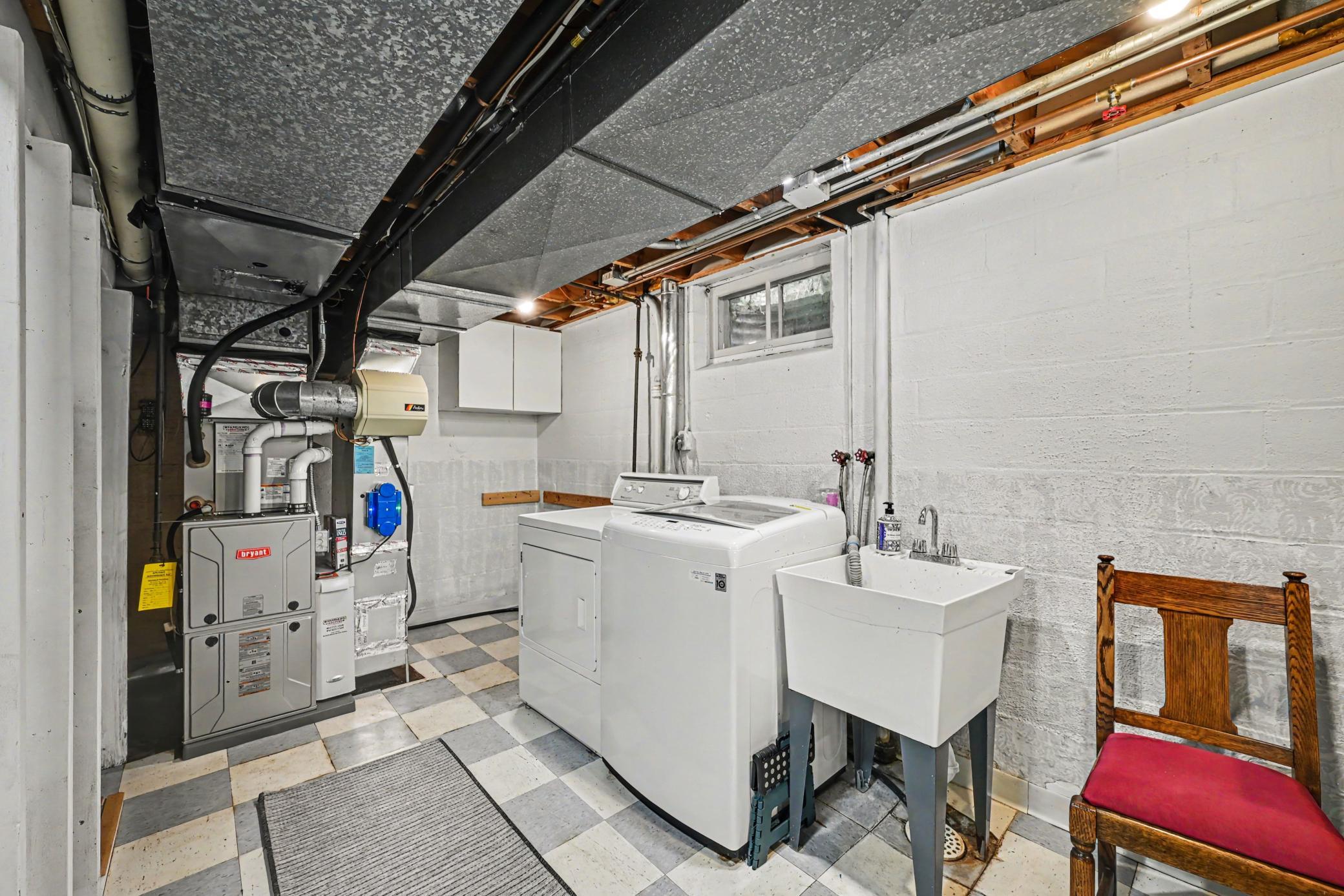 Laundry & utilities - lower level.