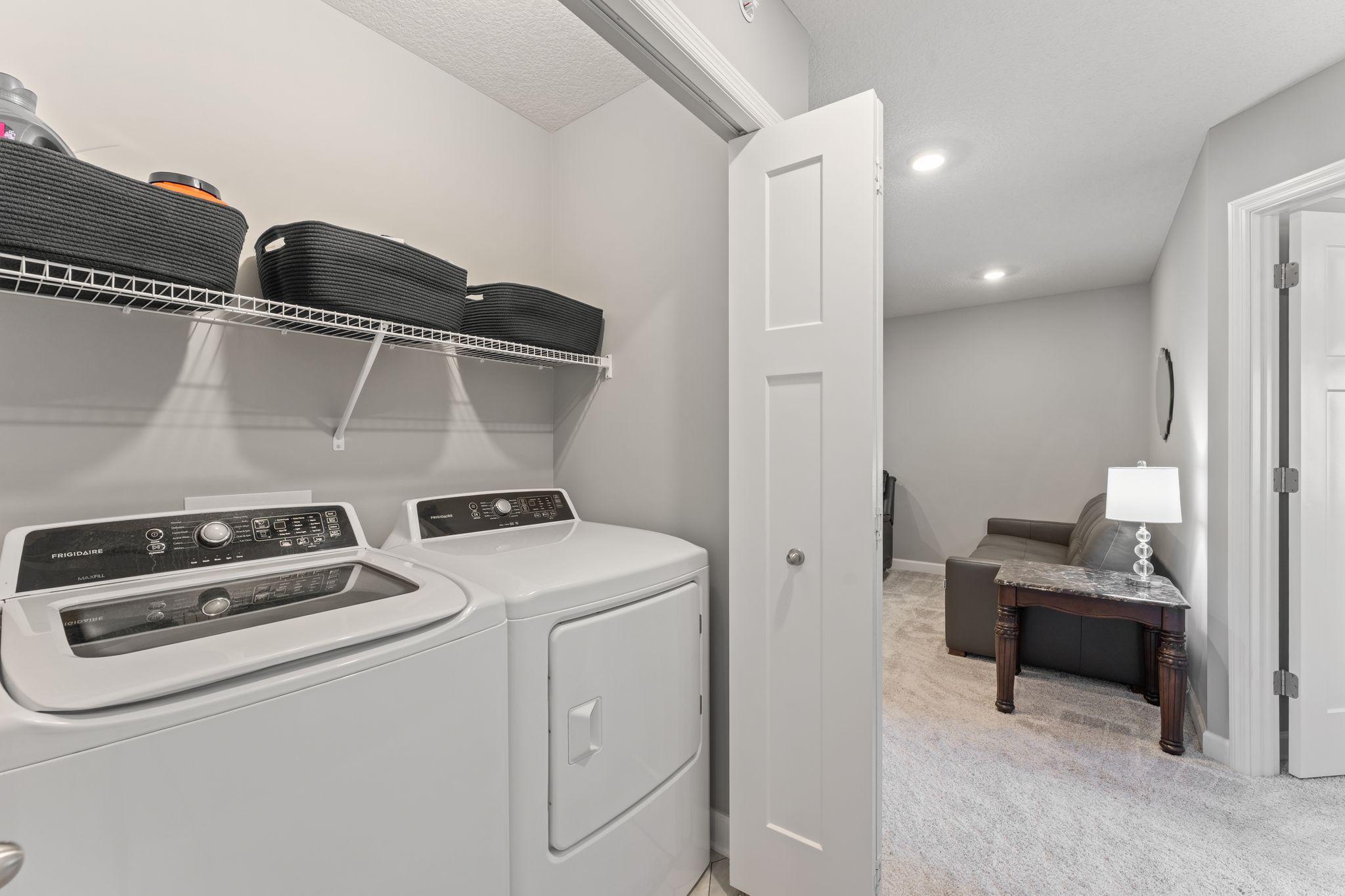 Convenient Upper Level Laundry Closet