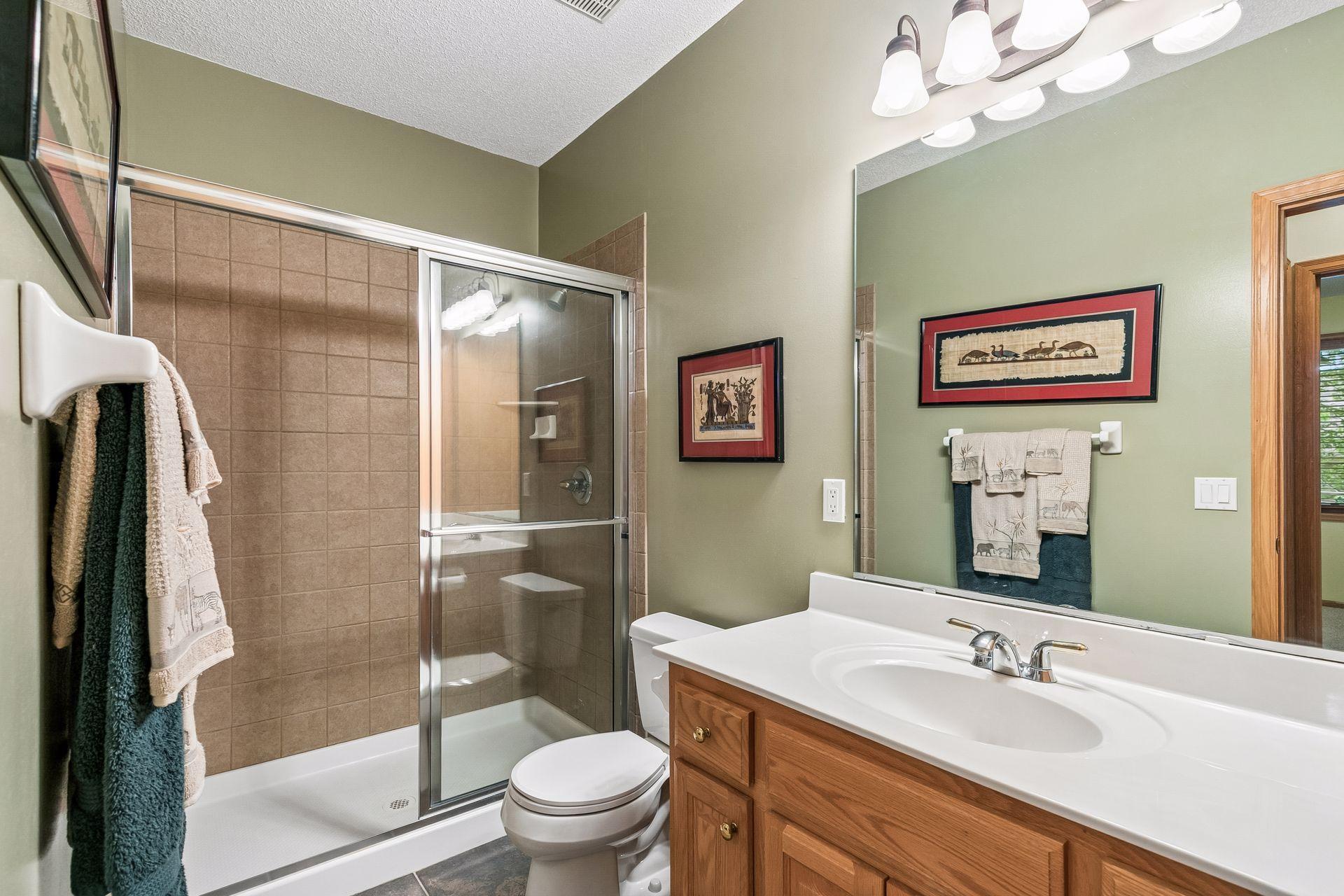 3/4 bath in lower level