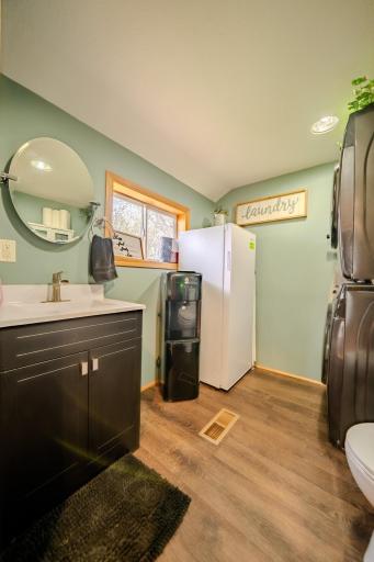 Laundry with quarter bathroom - main level