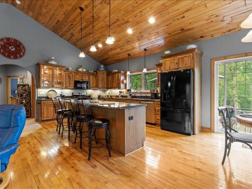 Custom maple cabinets and storage galore