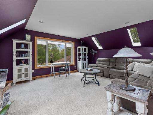 Upper level media /lounge space