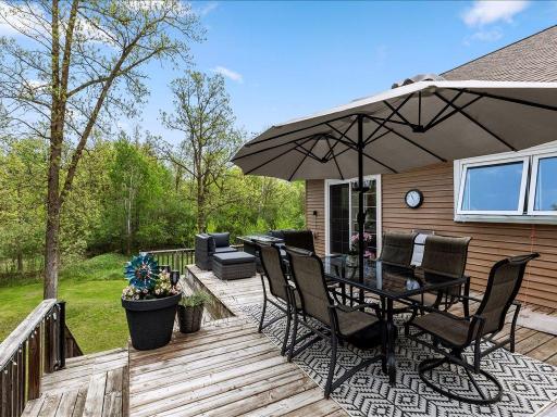 Deck entrance from main level dining area