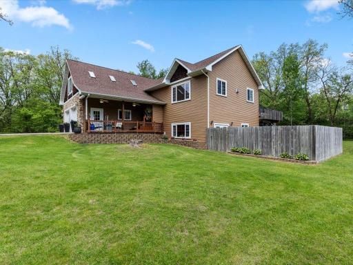 Enjoy 2.5 acres of open lawn and woods