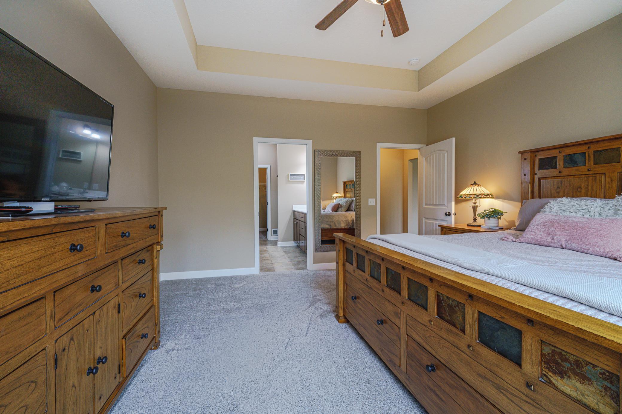 A full bath is adjoined to this room.