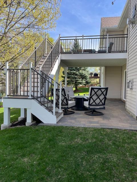 Enjoy the deck off main level while also enjoying the patio