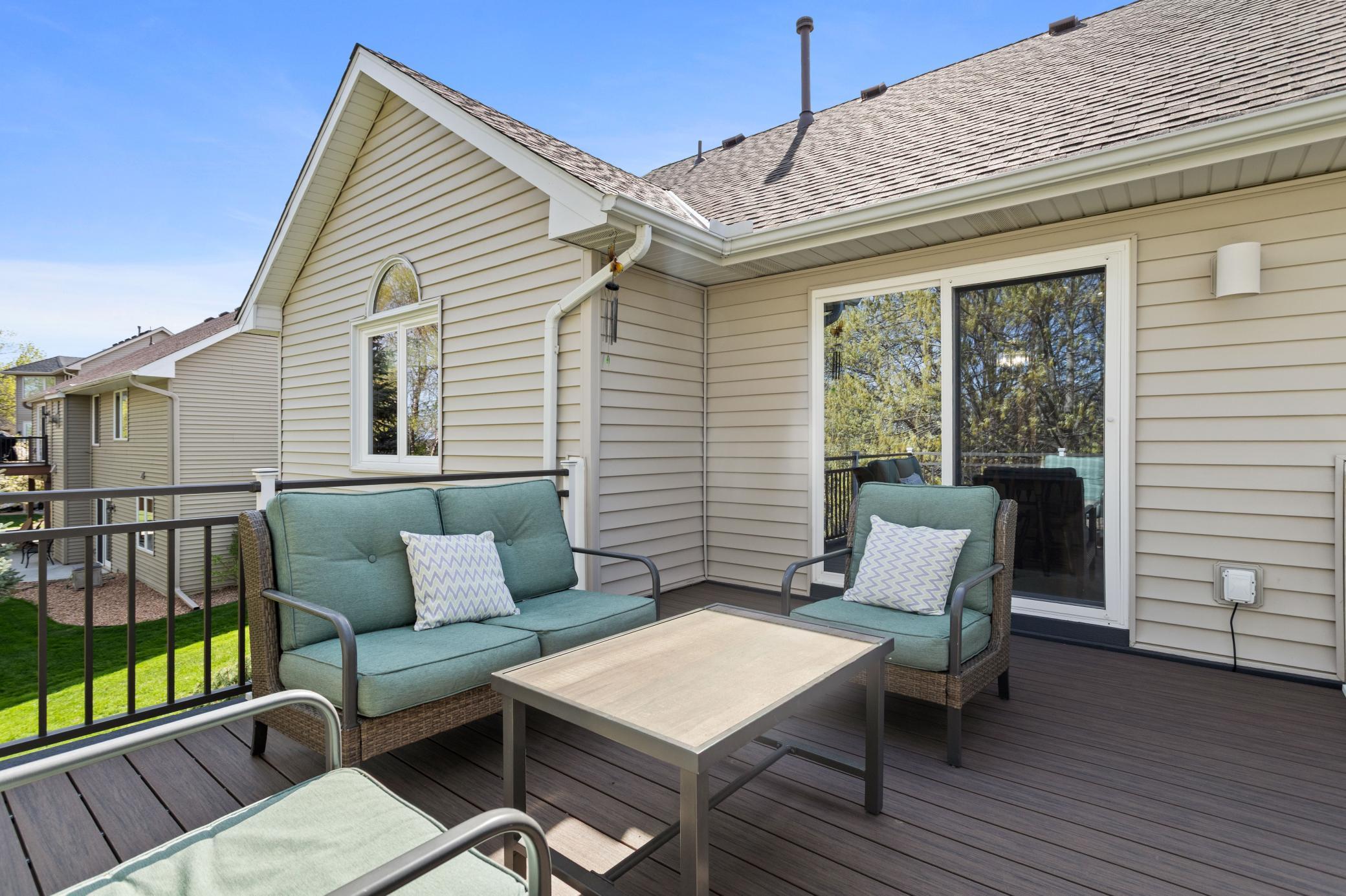 Walk-out to deck off main floor dining room