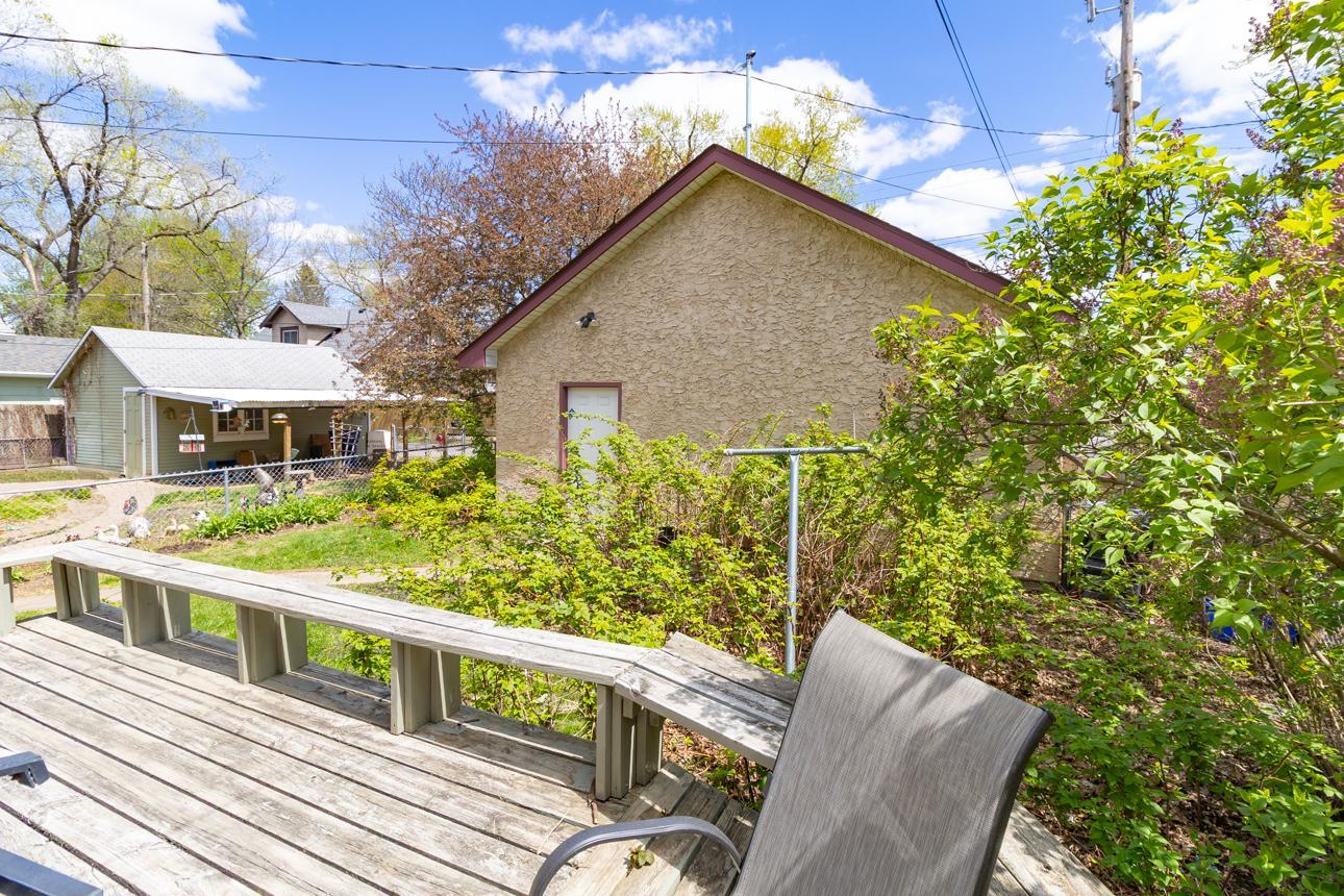 Fenced backyard