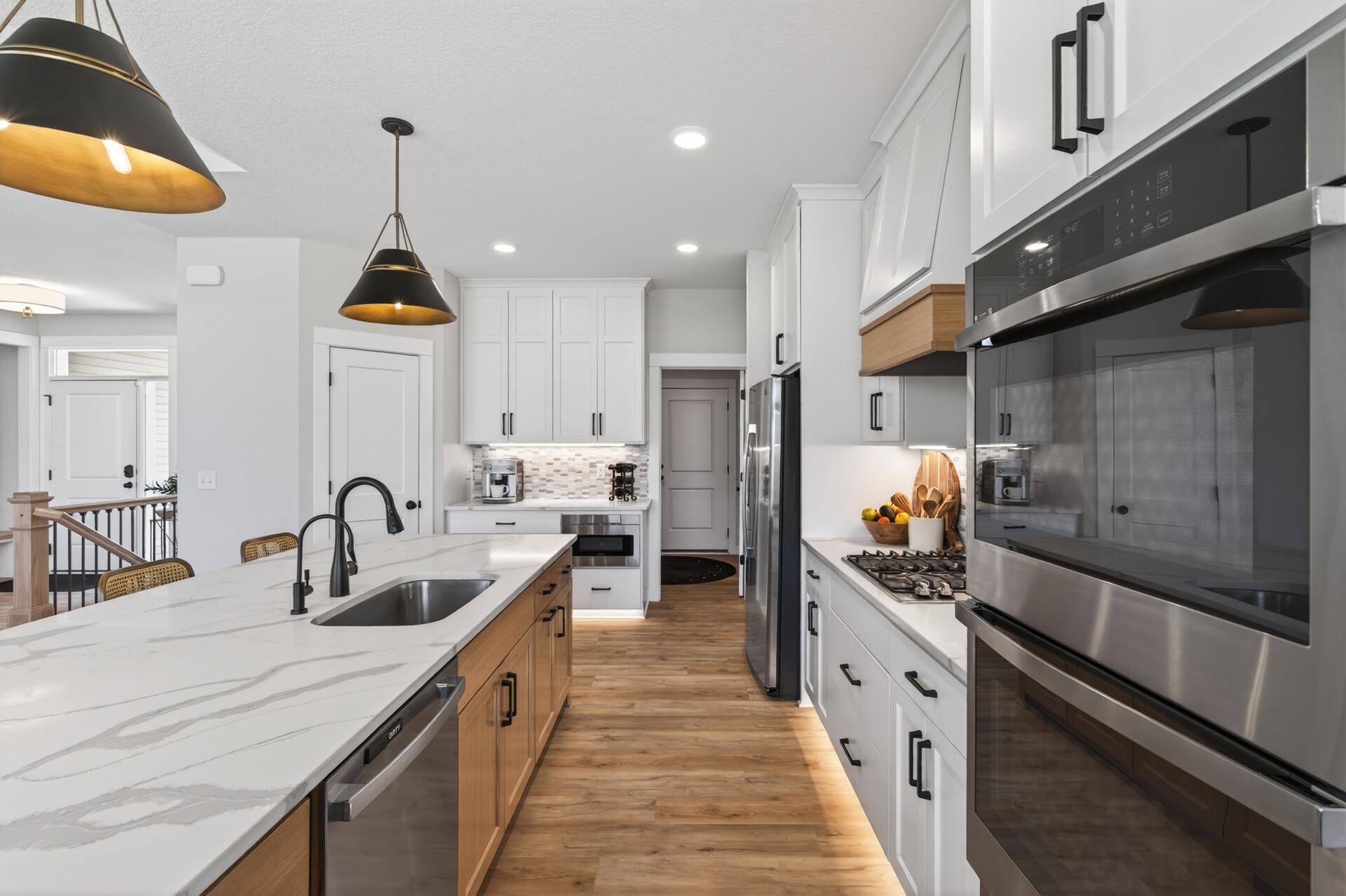 double ovens, cooktop, smart stainless steel appliances