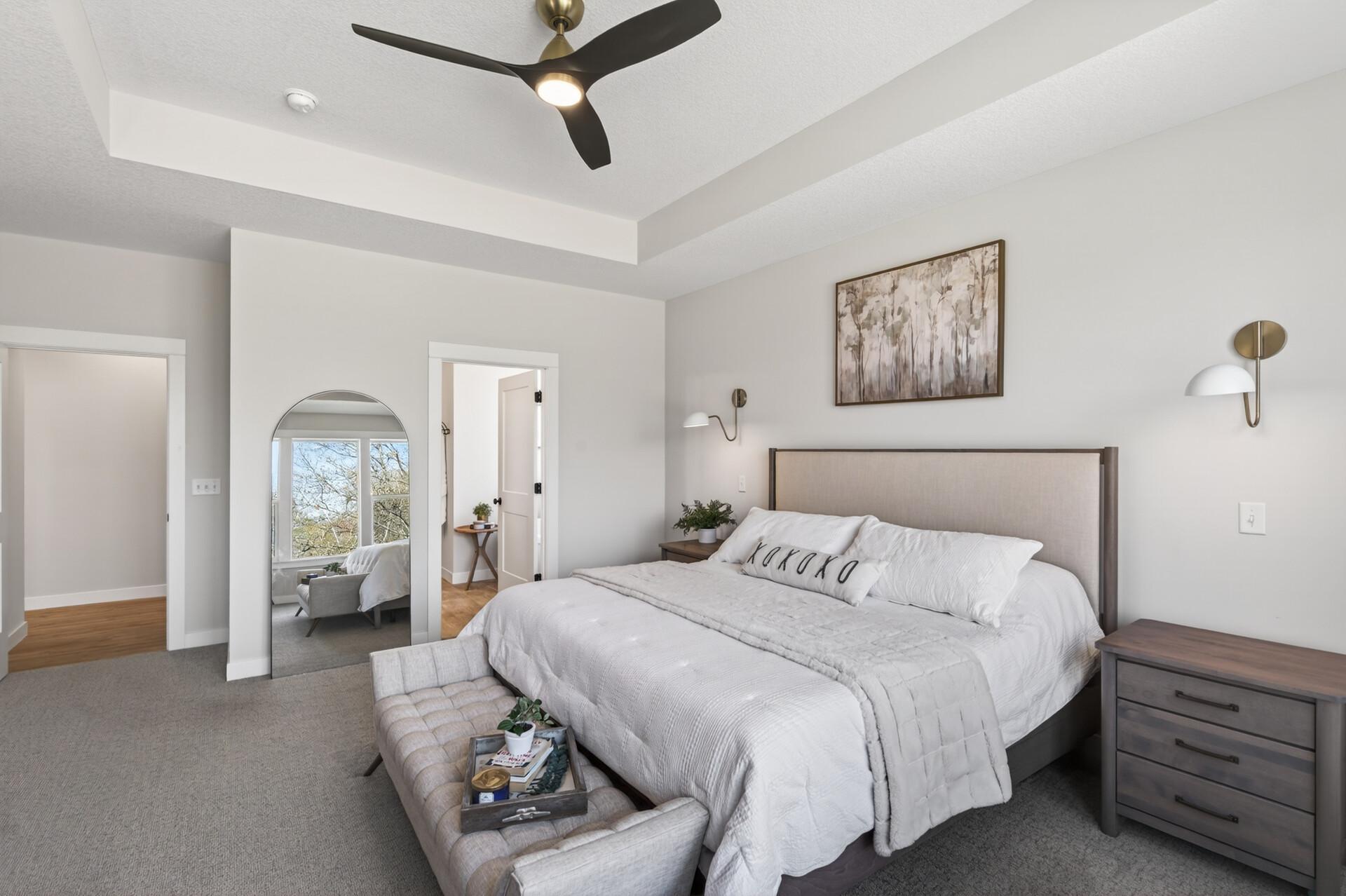 Spacious primary with ensuite
