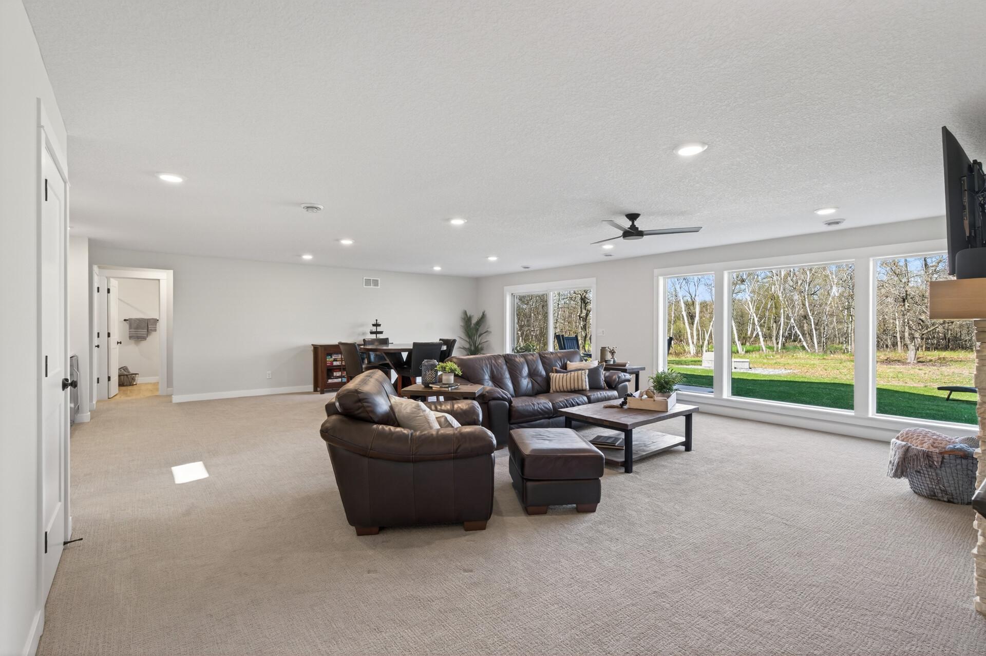 Tons of natural light in the lower level