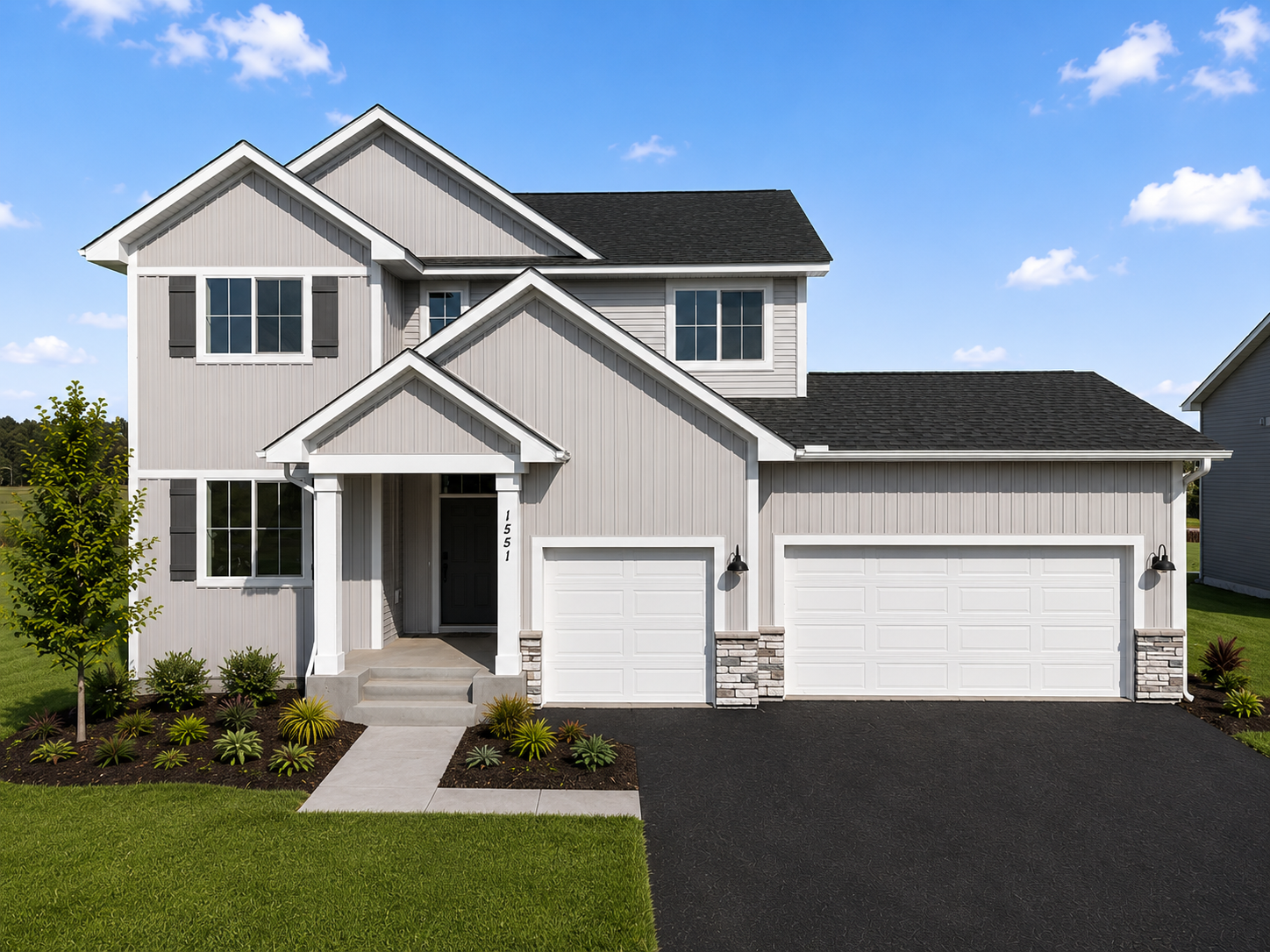 Exterior (Virtual Rendering of Sod, Asphalt, & Landscaping)