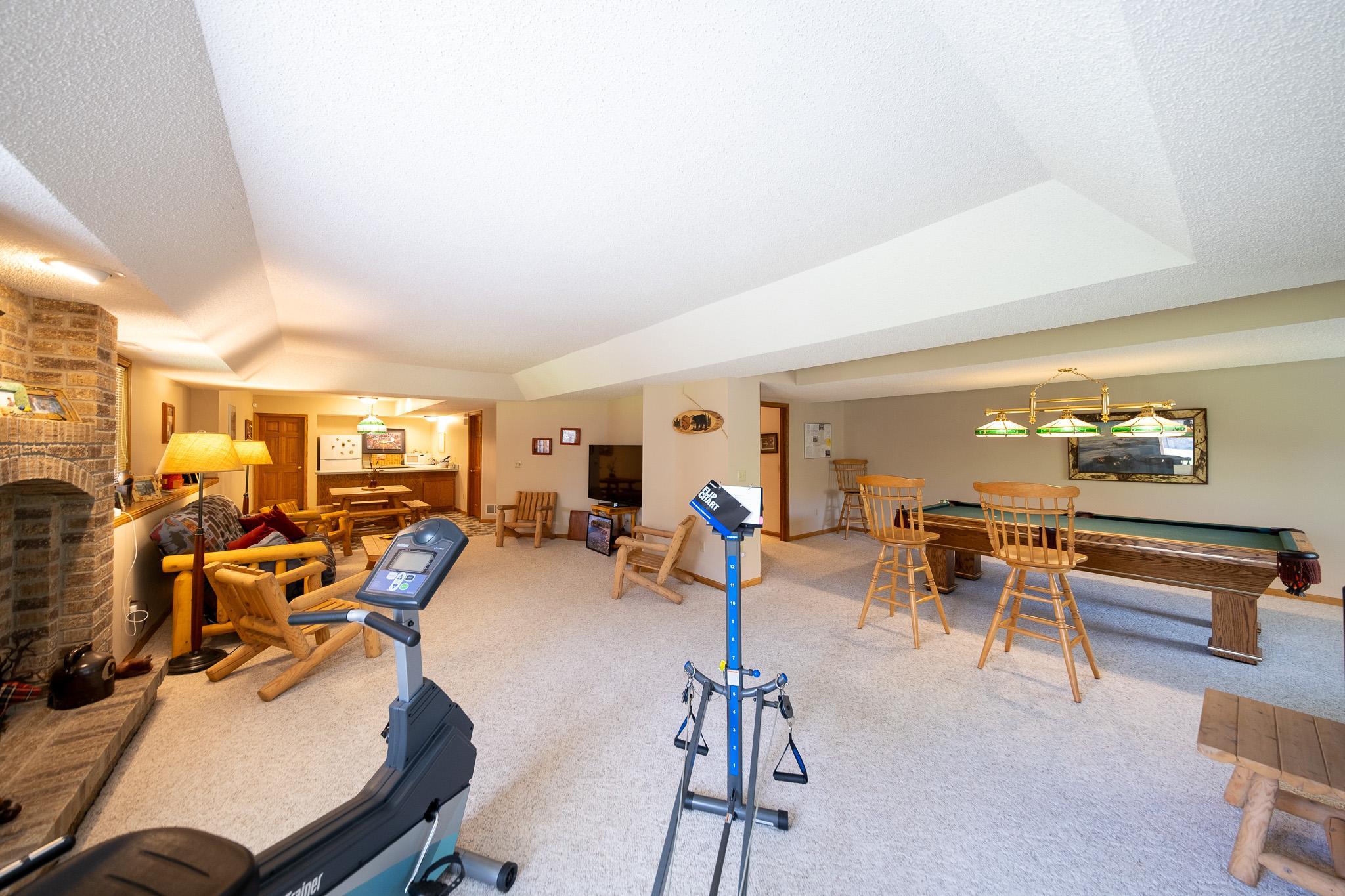 Large lower level offers so much space and possibilities