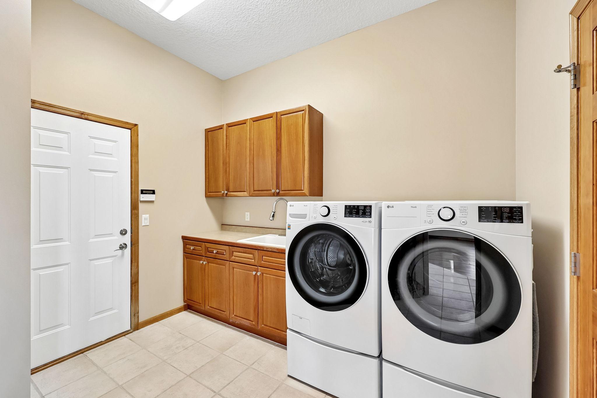 Convenient laundry on main level