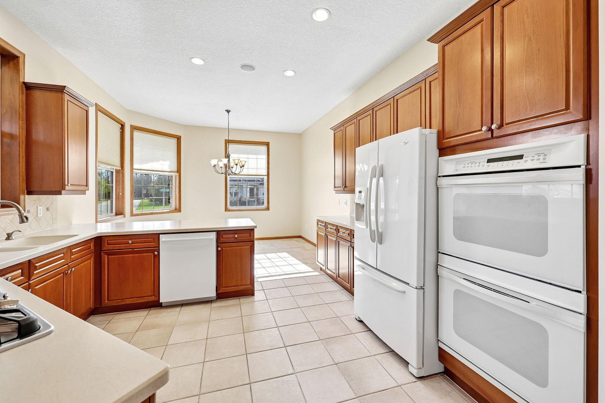 Tons of cabinets and countertop space