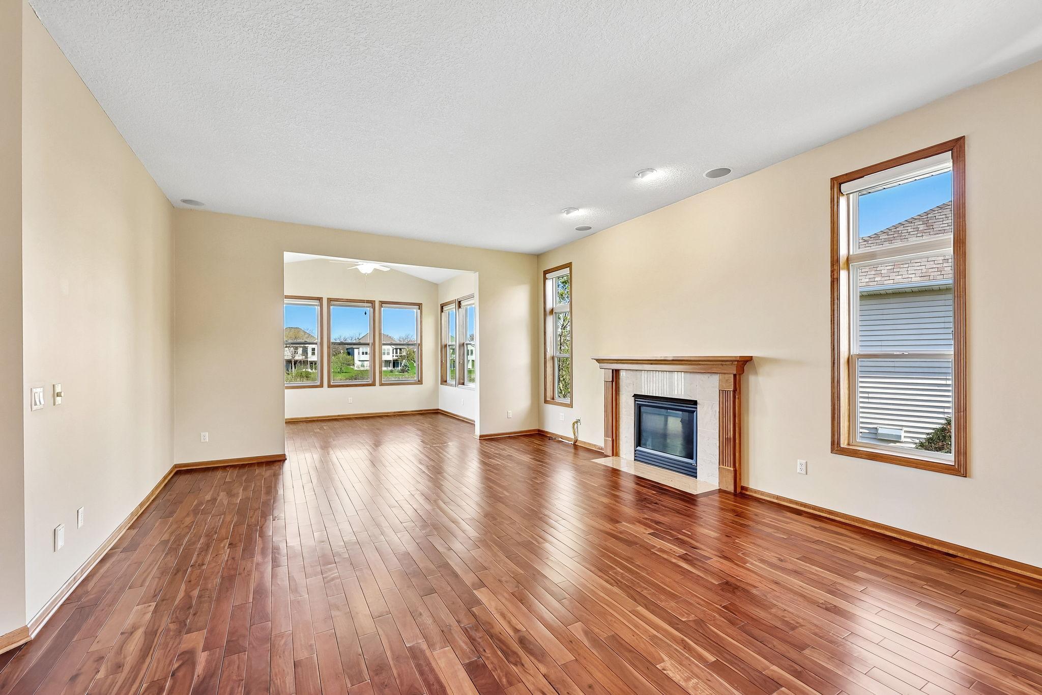 Gas burning fireplace for those COLD winter days