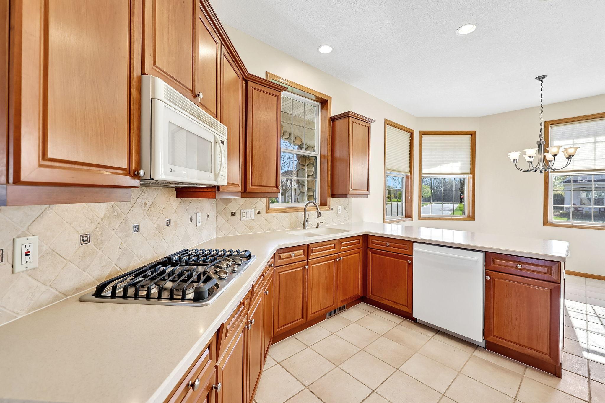 Cooktop and solid surface countertops
