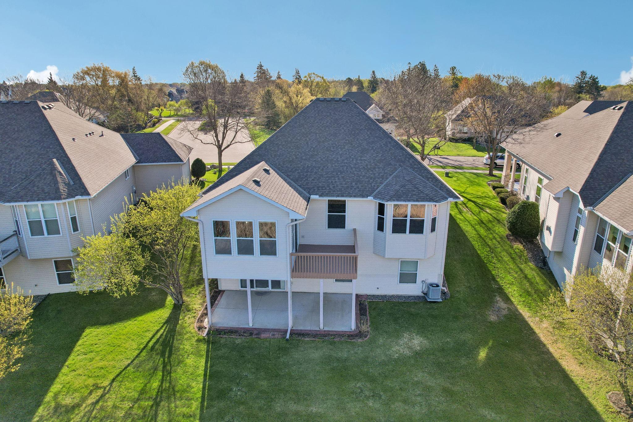 Aerial view back of home