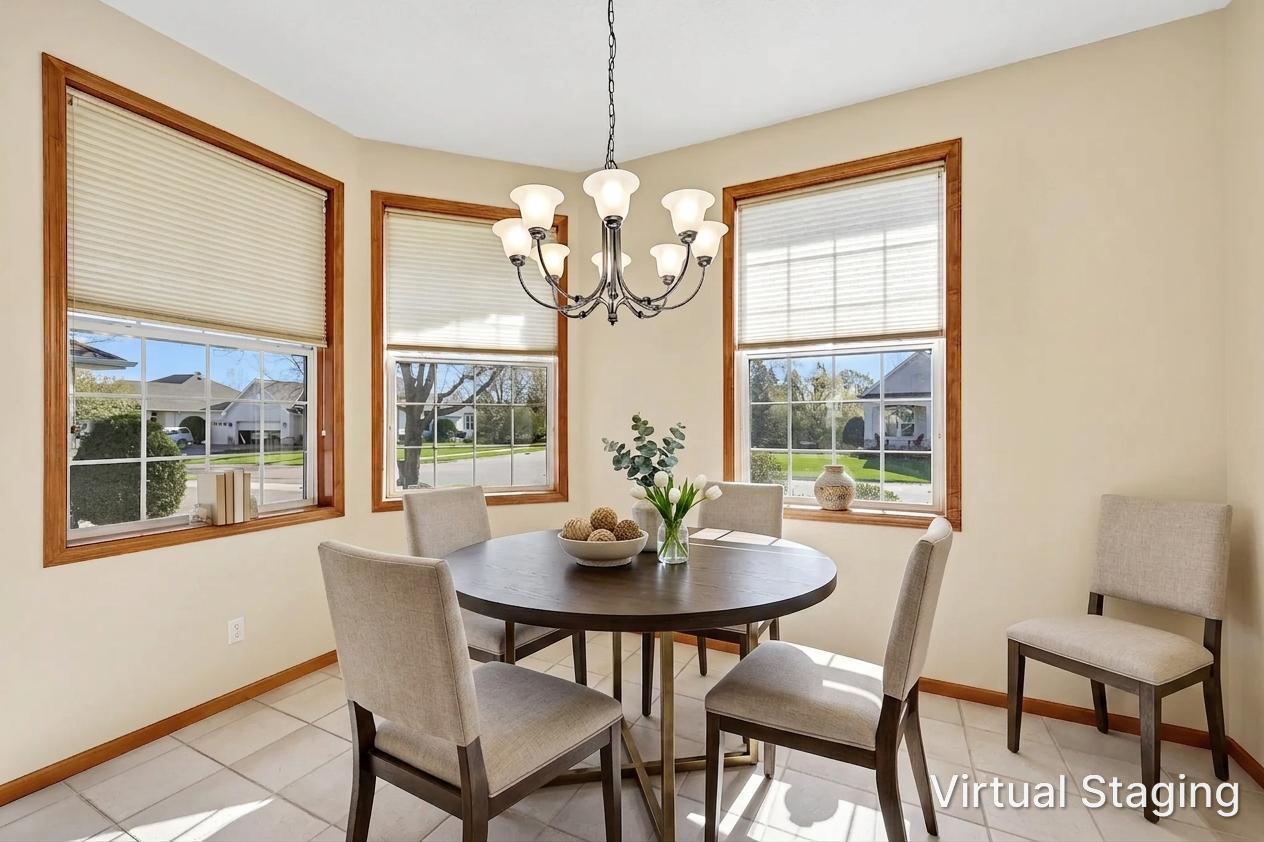 Virtual staging of kitchen area