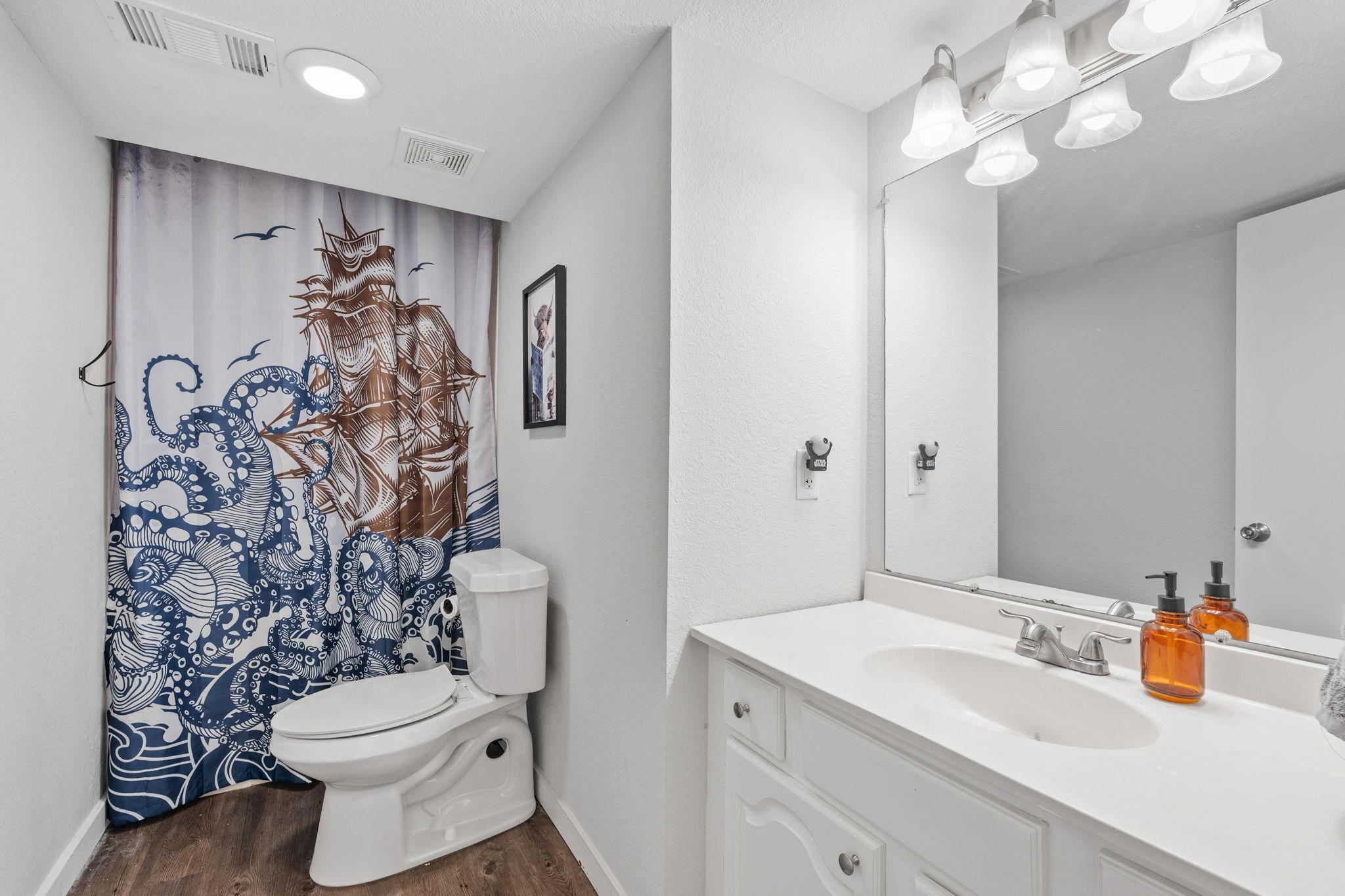 Lower level 3/4 bathroom.