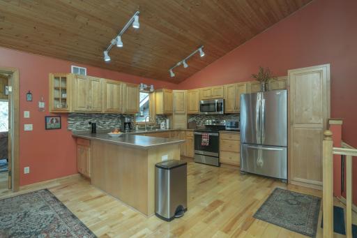 Beautiful kitchen with ample cabinet space and stainless steel appliances