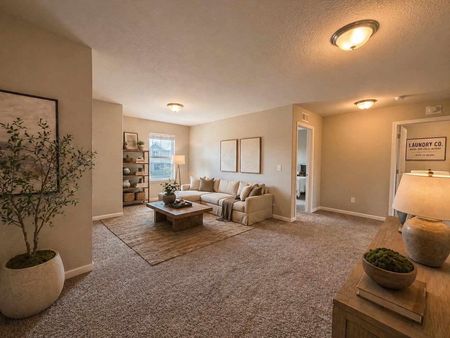 Loft virtually staged